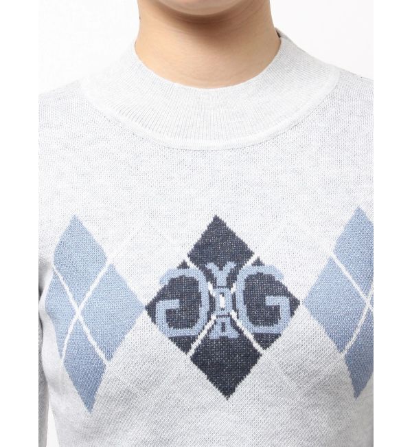 GYDA「Symmetry GYDA ARGYLEニットトップス」|ニット・セーター|