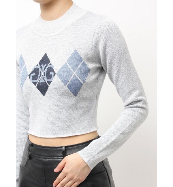 GYDA「Symmetry GYDA ARGYLEニットトップス」|ニット・セーター|