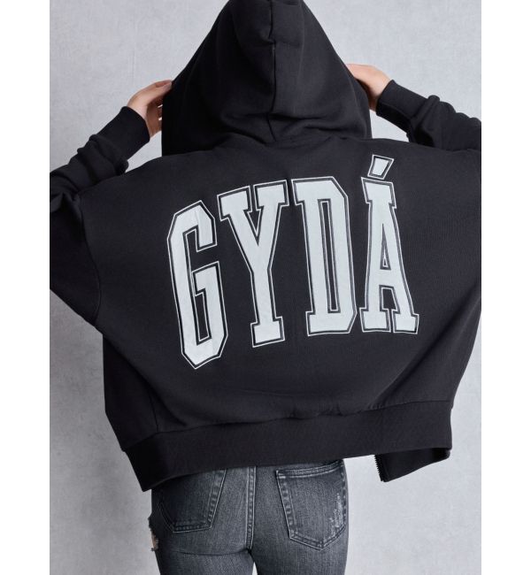 GYDA「GYDA LOOSEスウェットZIP UPパーカー」|パーカー|ブラック