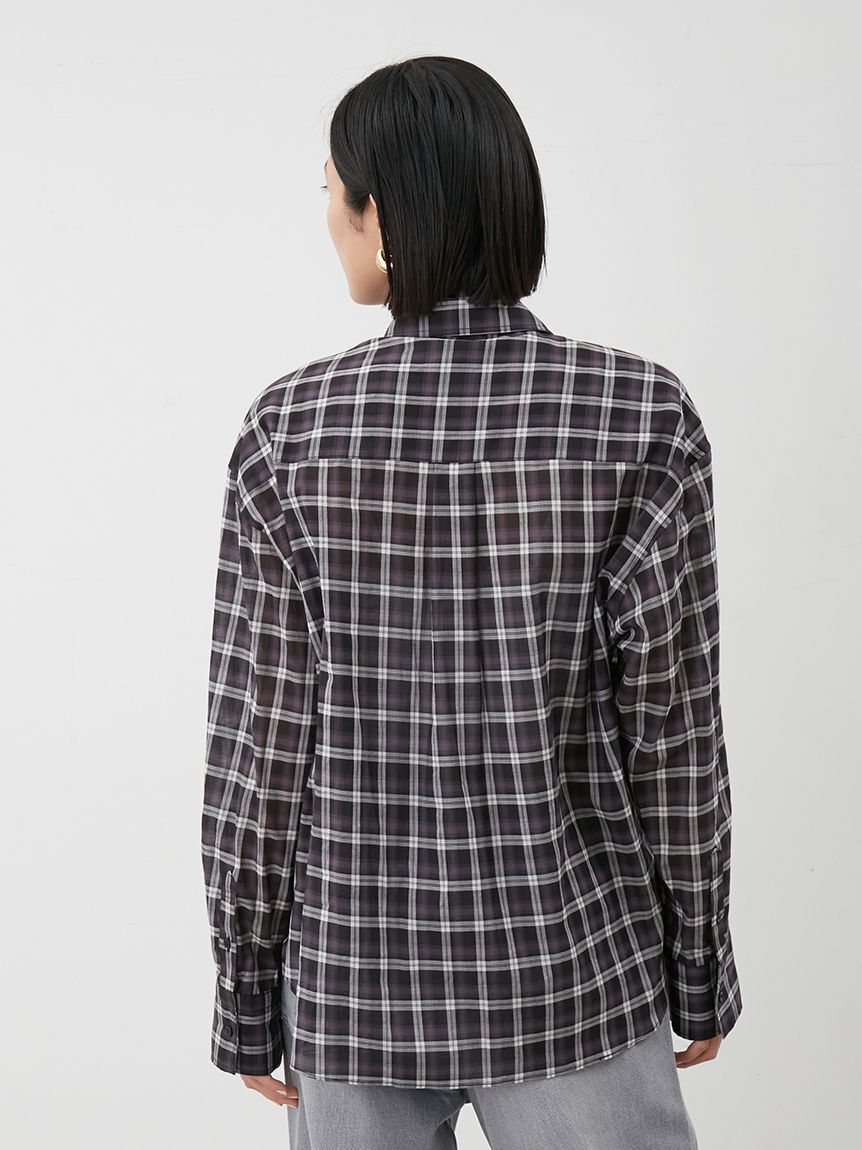 Mila Owen「2wayシャツ衿シアーボウタイブラウス」|シャツ・ブラウス|