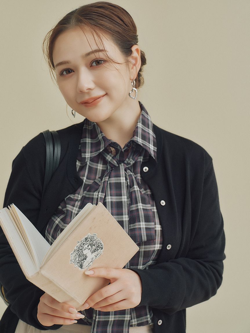 Mila Owen「2wayシャツ衿シアーボウタイブラウス」|シャツ・ブラウス|CHECK