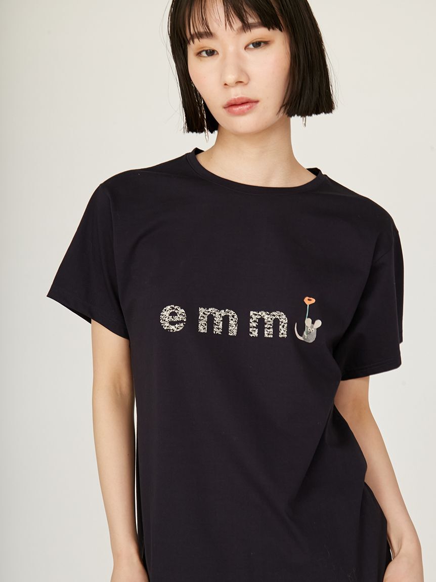emmi atelier「【emmi&times;Leo Lionni】emmiロゴグラフィックＴシャツ」|Tシャツ・カットソー|NVY