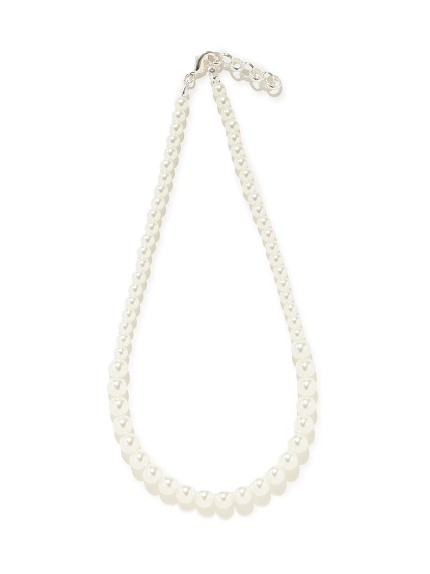 emmi atelier「ボールショートネックレス」|ネックレス|WHT