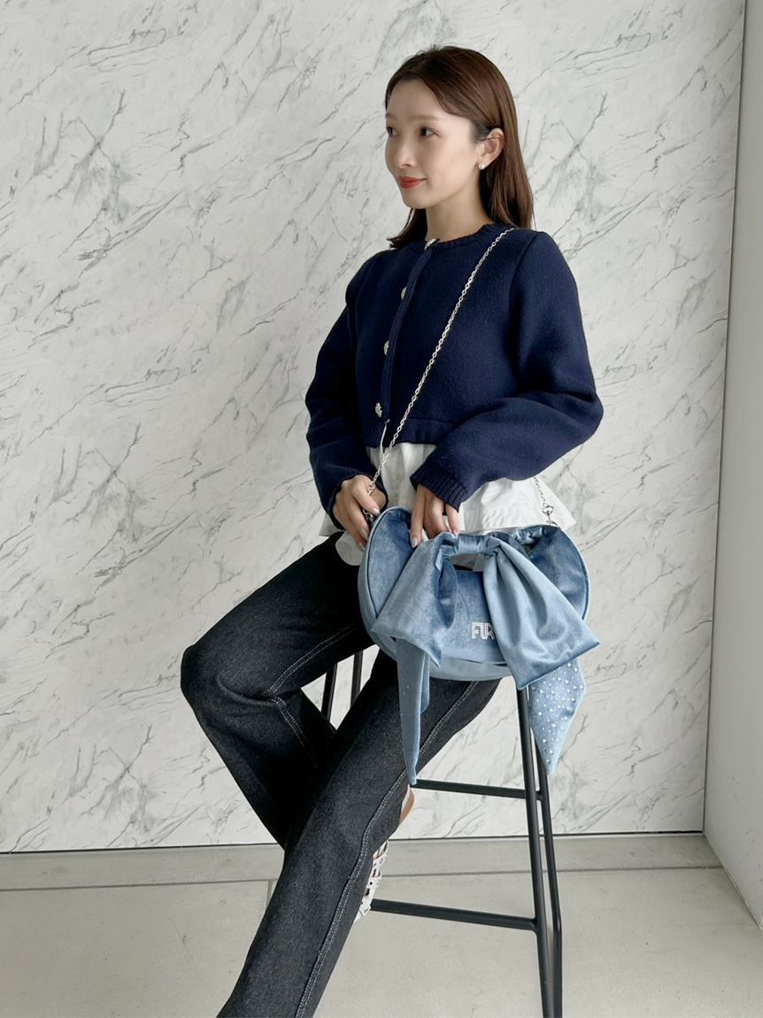 FURFUR「【WEB限定カラー】ペプラムレイヤードカーディガン」|カーディガン|