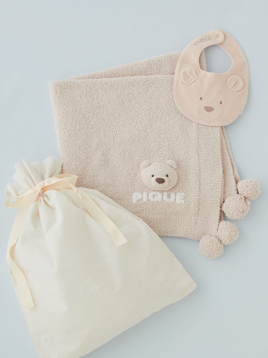 GELATO PIQUE KIDS & BABY「【ラッピング済み】【BABY】パウダーベアブランケット＆スタイSET」|その他ベビー用品|