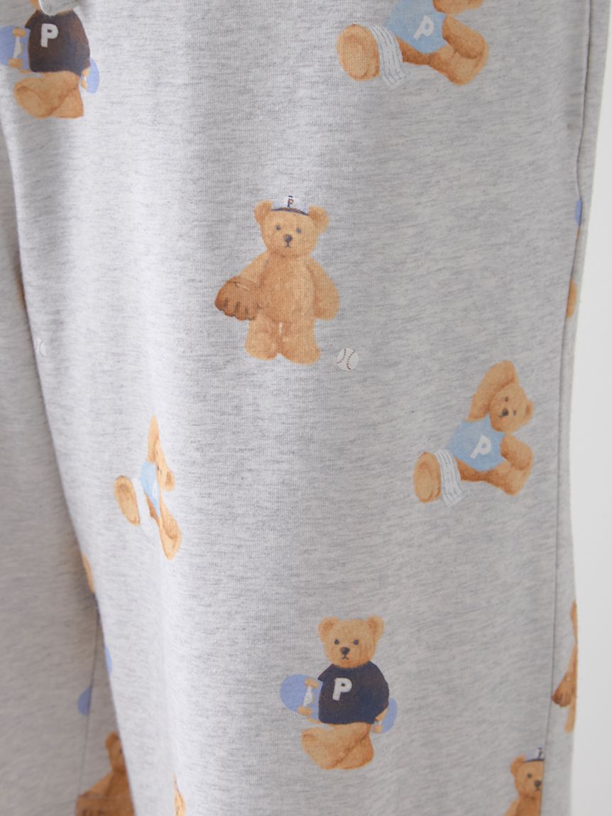 GELATO PIQUE HOMME「【ONLINE限定】【HOMME】スポーティーベアワンポイントTシャツ＆総柄ハーフパンツセット」|ルームウェア|