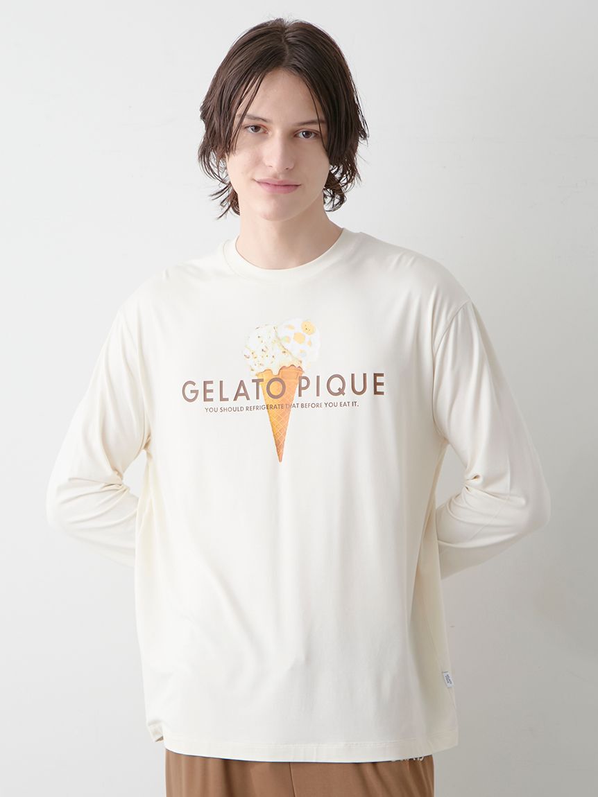 GELATO PIQUE HOMME「【HOMME】レーヨンダブルジェラートロゴロンT」|ルームウェア|