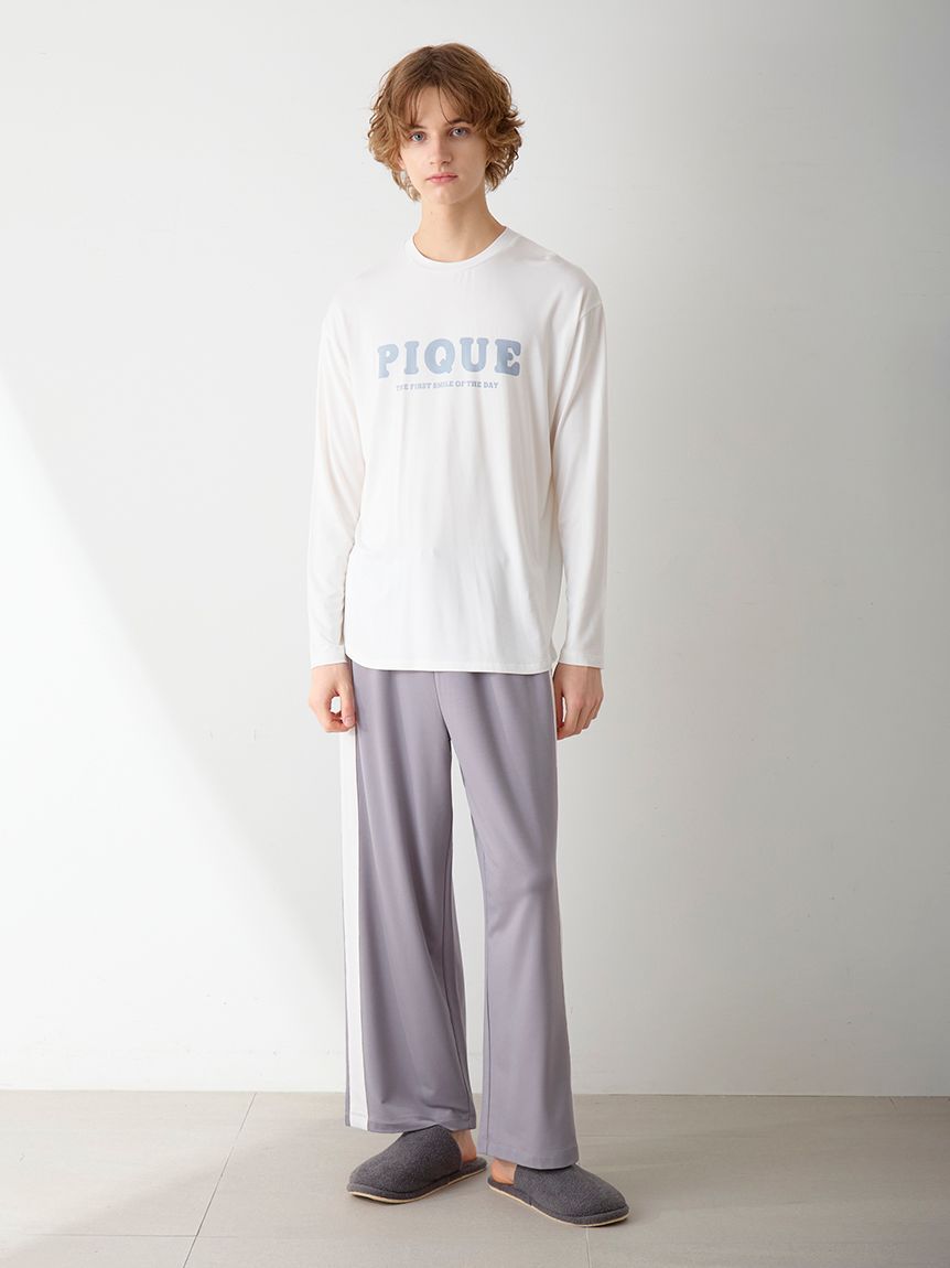 GELATO PIQUE HOMME「【HOMME】レーヨン天竺ロゴプリントロンT」|ルームウェア|