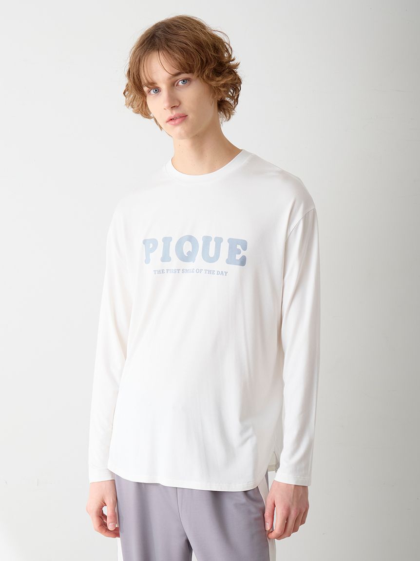 GELATO PIQUE HOMME「【HOMME】レーヨン天竺ロゴプリントロンT」|ルームウェア|