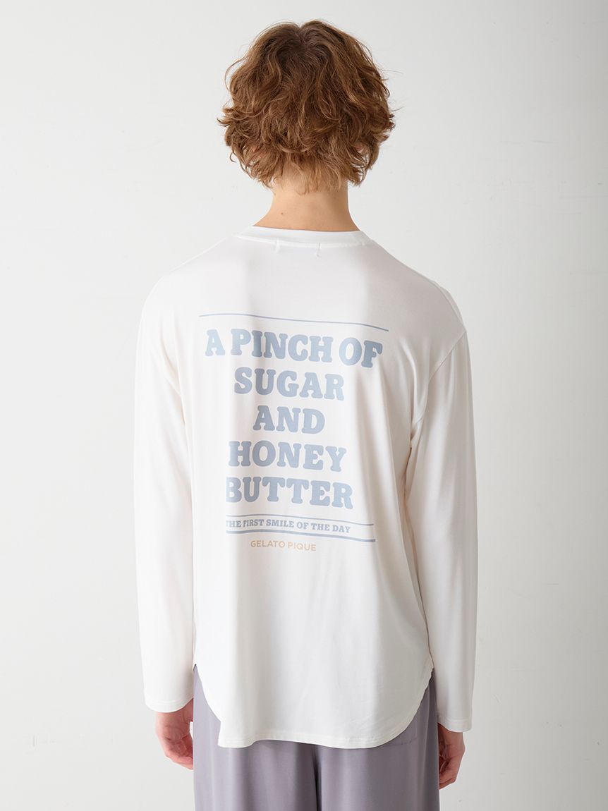 GELATO PIQUE HOMME「【HOMME】レーヨン天竺ロゴプリントロンT」|ルームウェア|