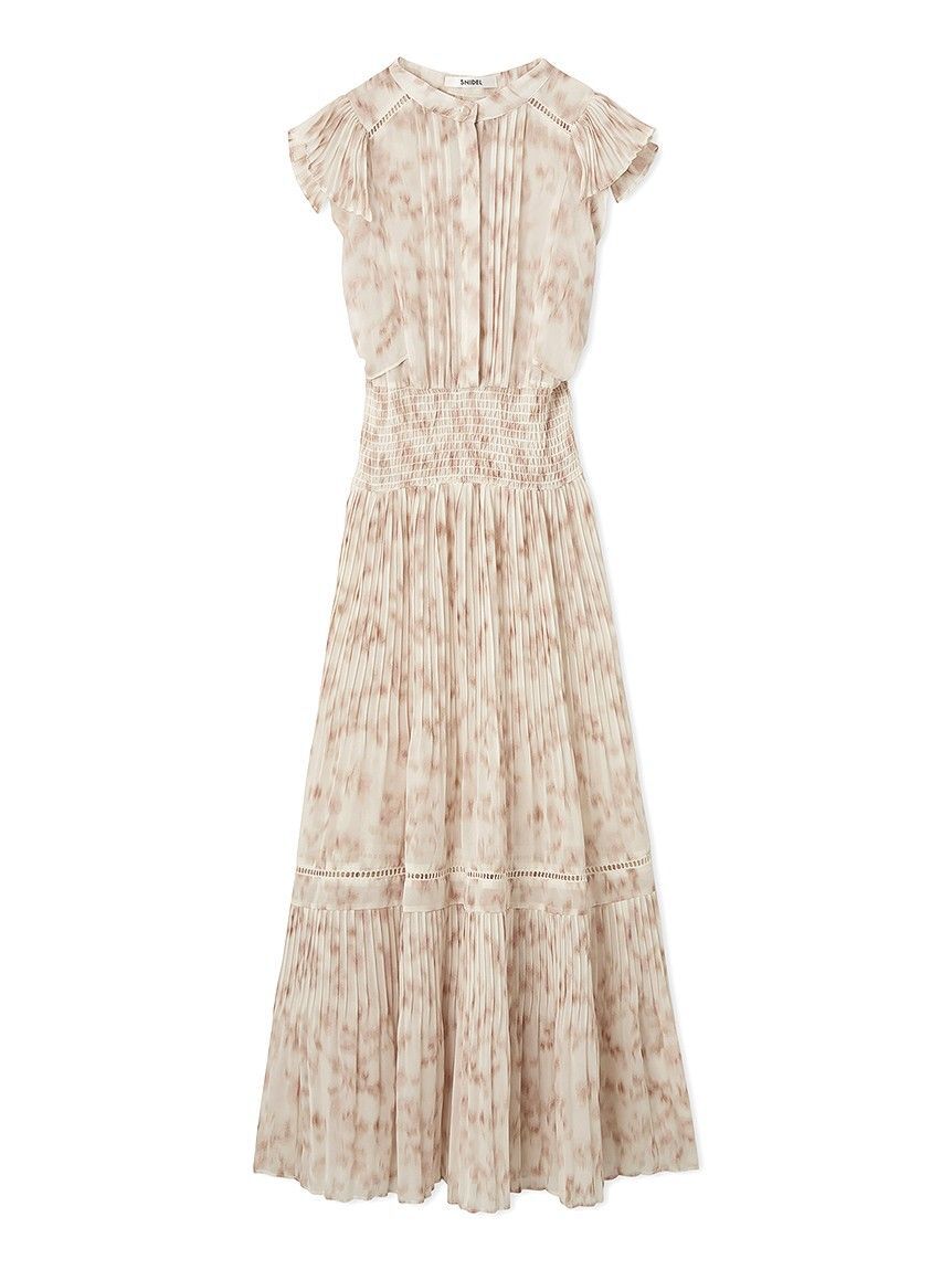 SNIDEL「Sustainableヘアラインフラワープリントワンピース」|ワンピース|