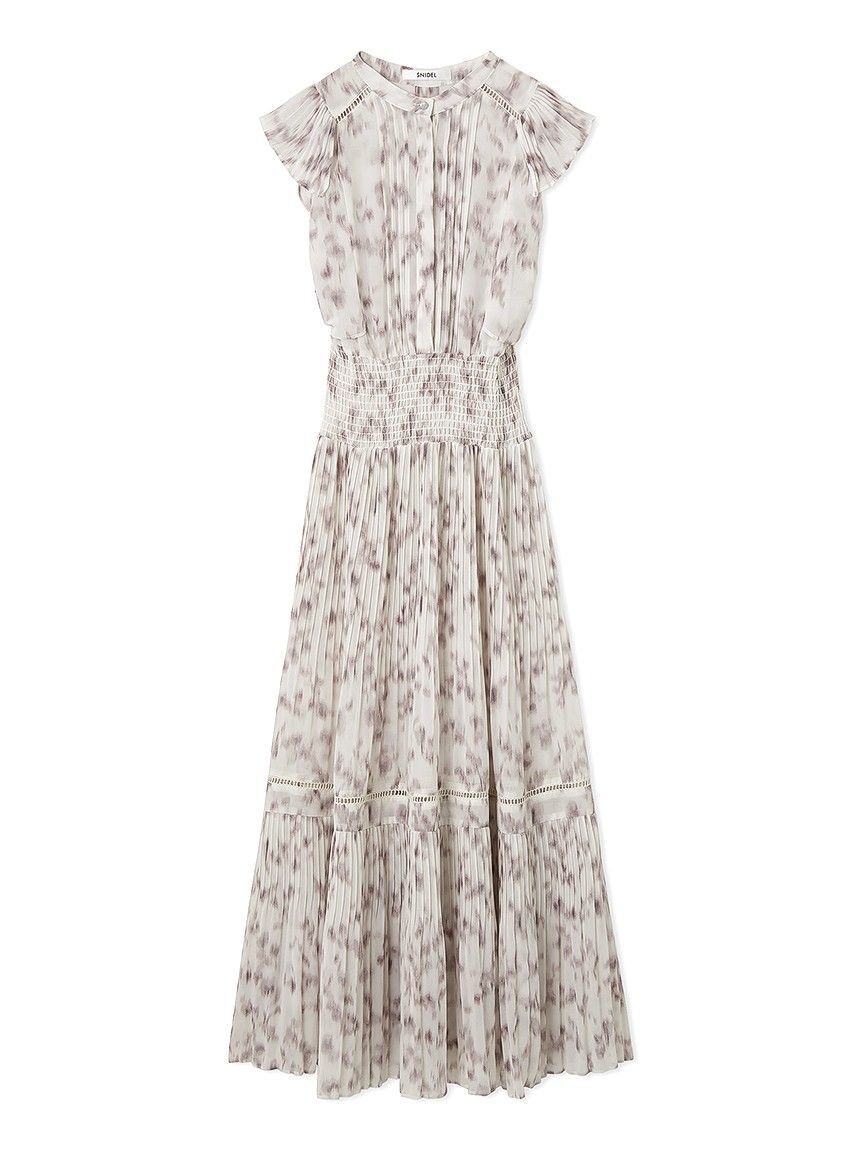 SNIDEL「Sustainableヘアラインフラワープリントワンピース」|ワンピース|