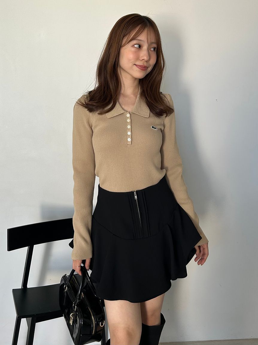 SNIDEL「レイヤードフリルミニスカショーパン」|その他|BLK