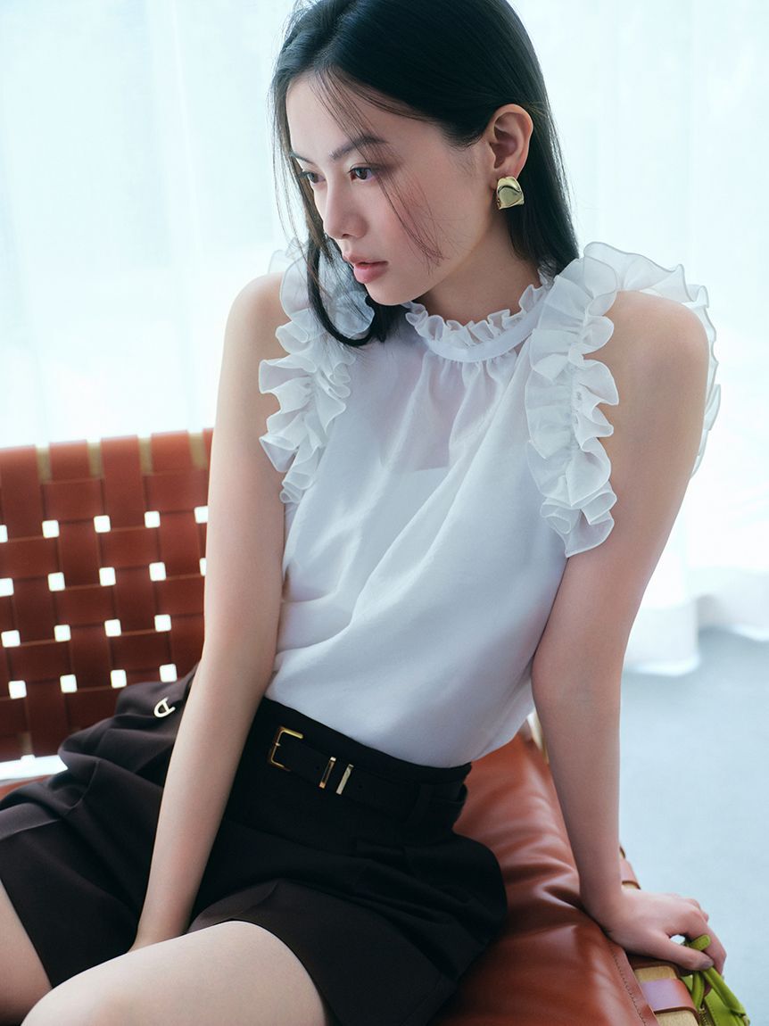 FRAY I.D「2wayギャザーフリルブラウス」|シャツ・ブラウス|WHT