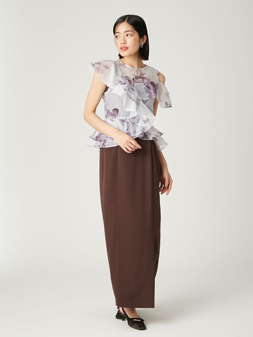 FRAY I.D「ラッフルブラウスセットドレス」|ドレス|