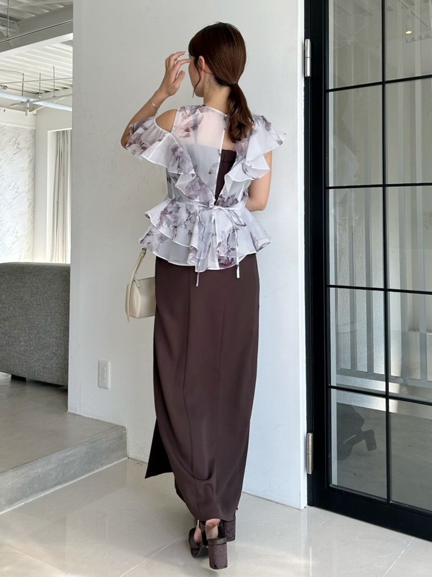 FRAY I.D「ラッフルブラウスセットドレス」|ドレス|