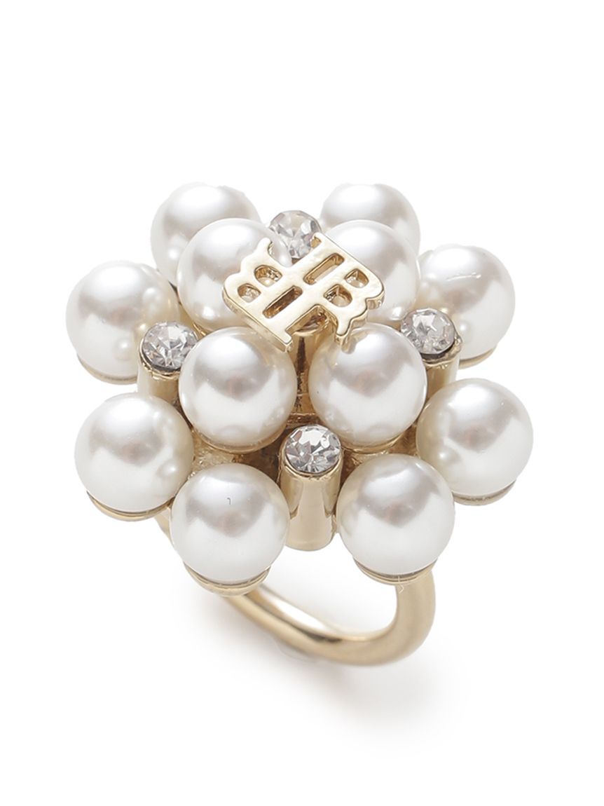 LILY BROWN「LBロゴパールリング」|リング|WHT