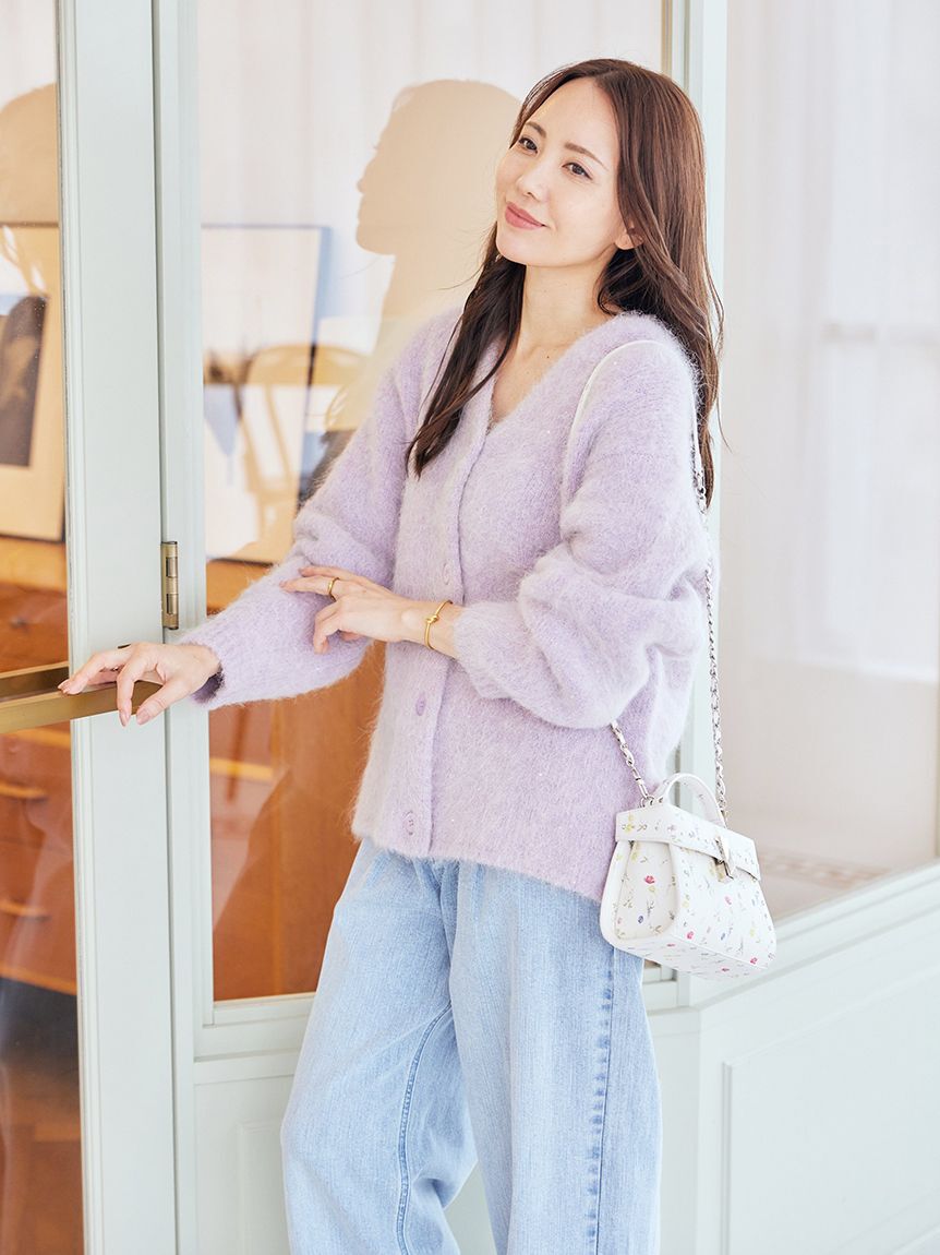 CELFORD「スパークルミディ丈カーディガン」|カーディガン|