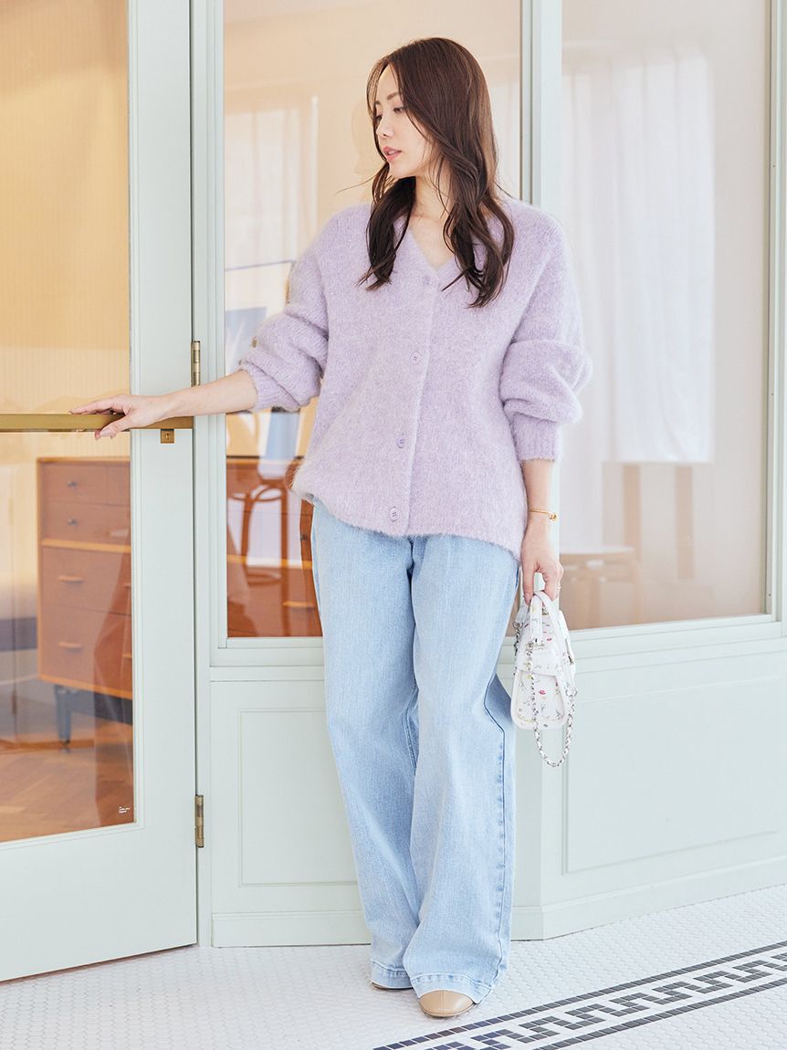 CELFORD「スパークルミディ丈カーディガン」|カーディガン|