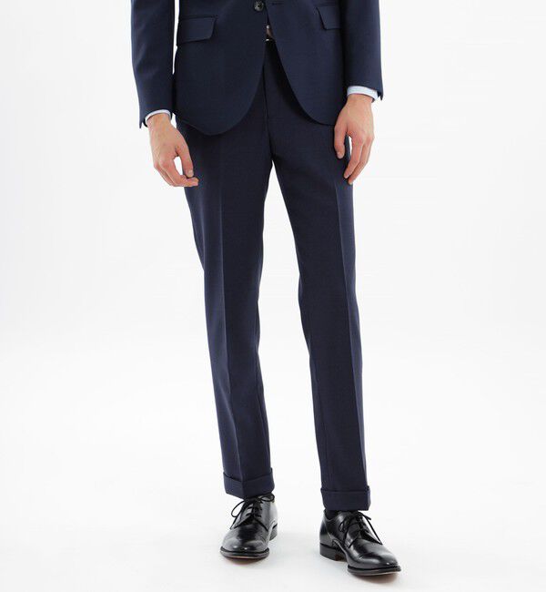 MACKINTOSH PHILOSOPHY「トロッター フレスクロストラウザーズ#108 ハイツイストストレッチ」|スラックス|ネイビー
