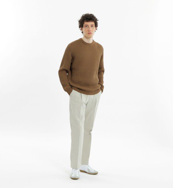 MACKINTOSH PHILOSOPHY「ビッグワッフル クルーネックニット」|ニット・セーター|