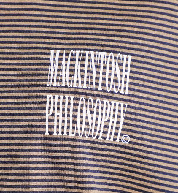 MACKINTOSH PHILOSOPHY「GREY LABEL 【SHARP LOGO】 ボーダー半袖T」|Tシャツ・カットソー|