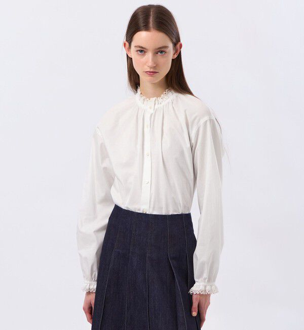 MACKINTOSH PHILOSOPHY「レースコンビブラウス」|シャツ・ブラウス|オフホワイト