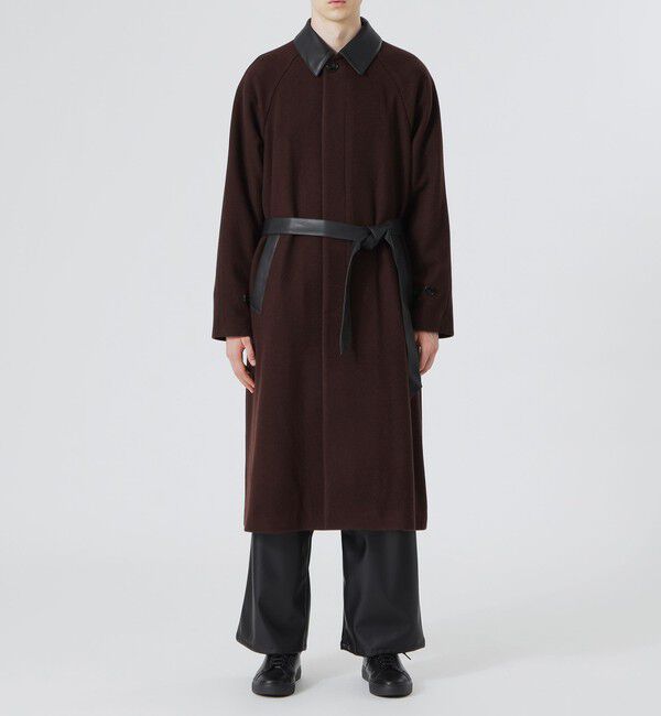  「ベルテッド ステンカラーウールコート」|その他|