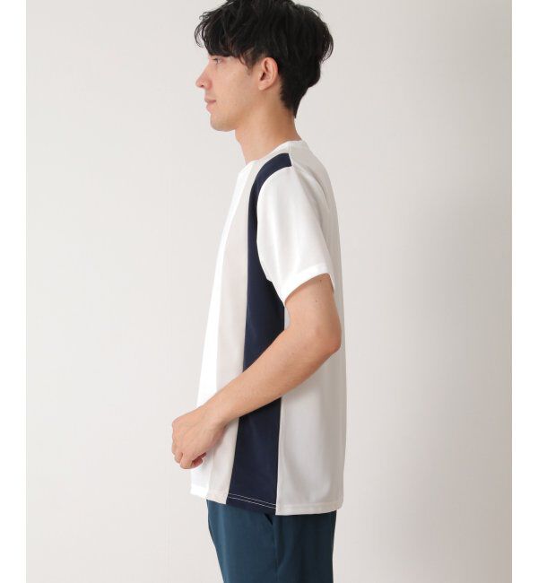 ikka「【接触冷感／吸水速乾】マルチファンクション縦切り替えT【親子おそろい】」|Tシャツ・カットソー|