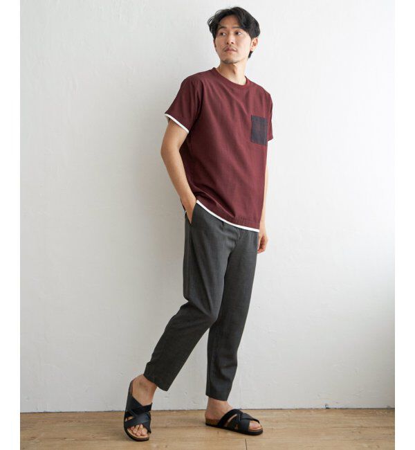 ikka「【セットアップ対応】イージーケアリネンライクシャツＴ」|シャツ・ブラウス|