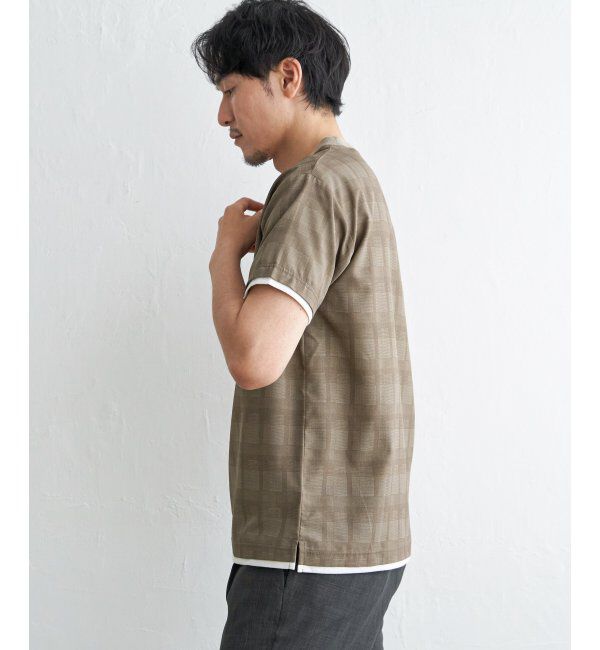 ikka「【セットアップ対応】イージーケアリネンライクシャツＴ」|シャツ・ブラウス|