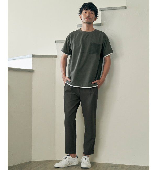 ikka「【セットアップ対応】イージーケアリネンライクシャツＴ」|シャツ・ブラウス|