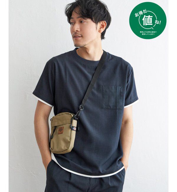 ikka「【セットアップ対応】イージーケアリネンライクシャツＴ」|シャツ・ブラウス|ネイビー