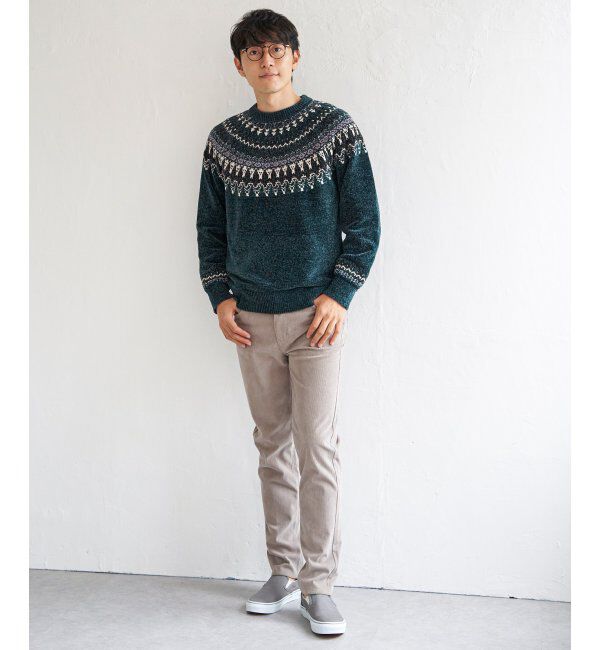 ikka「モール求心柄ニット」|プルオーバー|