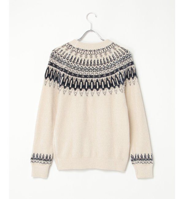 ikka「モール求心柄ニット」|プルオーバー|