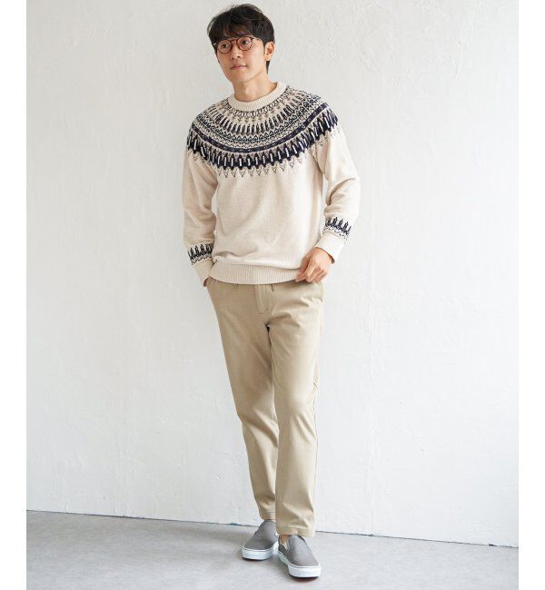 ikka「モール求心柄ニット」|プルオーバー|