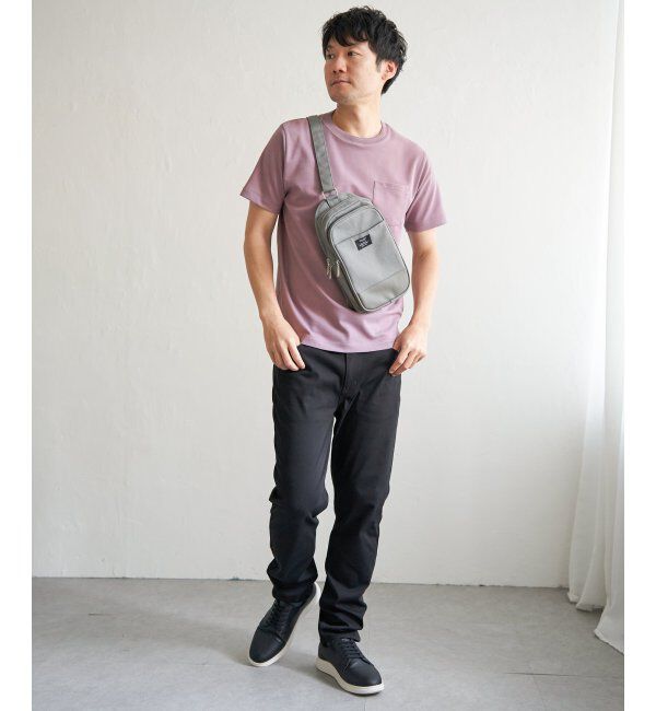 ikka「ライトダンボールジャカード襟ダブルフェイスTシャツ」|Tシャツ・カットソー|