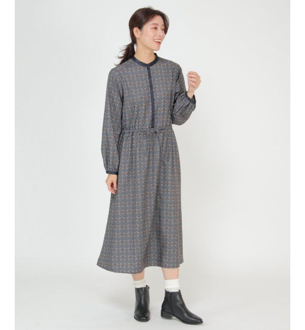 Lbc with Life「ダマスク柄配色ワンピース」|ワンピース|