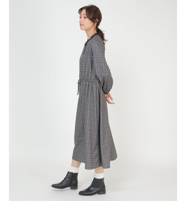 Lbc with Life「ダマスク柄配色ワンピース」|ワンピース|