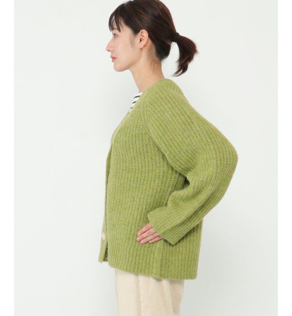 Lbc with Life「畦Vネックカラーカディガン」|カーディガン|