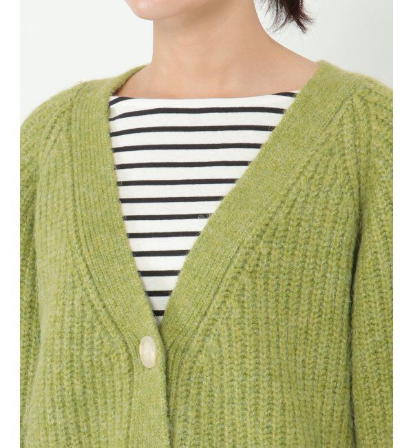 Lbc with Life「畦Vネックカラーカディガン」|カーディガン|
