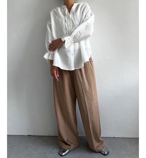 Lbc with Life「ベロアコールウエストシャーリングパンツ」|その他|ベージュ