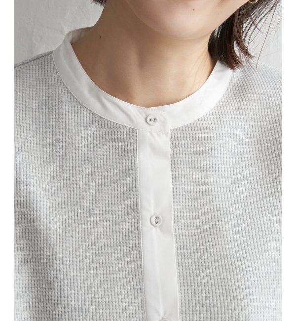 Lbc with Life「異素材切り替えシャツ」|シャツ・ブラウス|