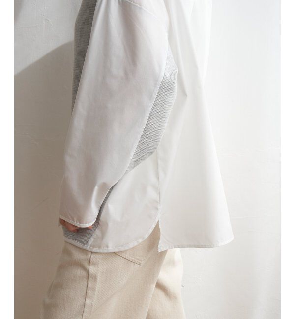 Lbc with Life「異素材切り替えシャツ」|シャツ・ブラウス|