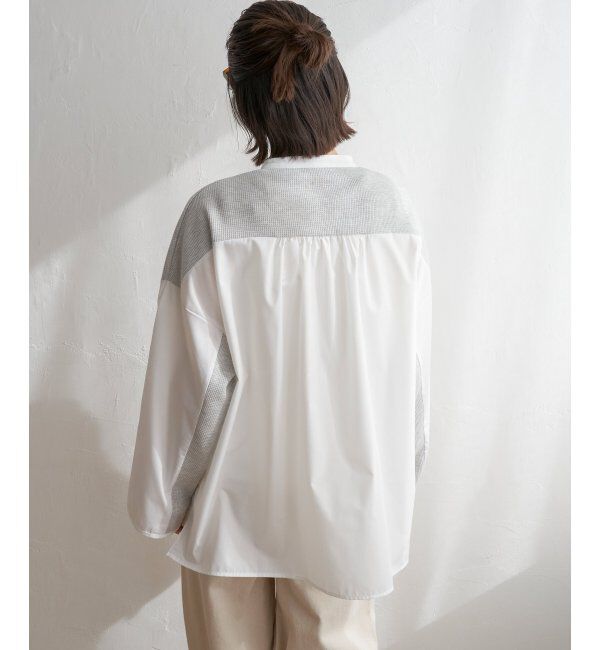 Lbc with Life「異素材切り替えシャツ」|シャツ・ブラウス|
