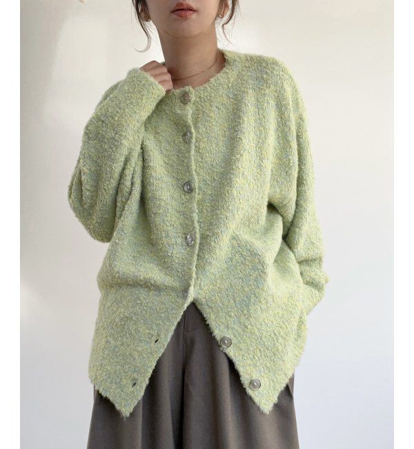 Lbc with Life「リサイクルモコモコ2WAYカーディガン」|カーディガン|イエロー