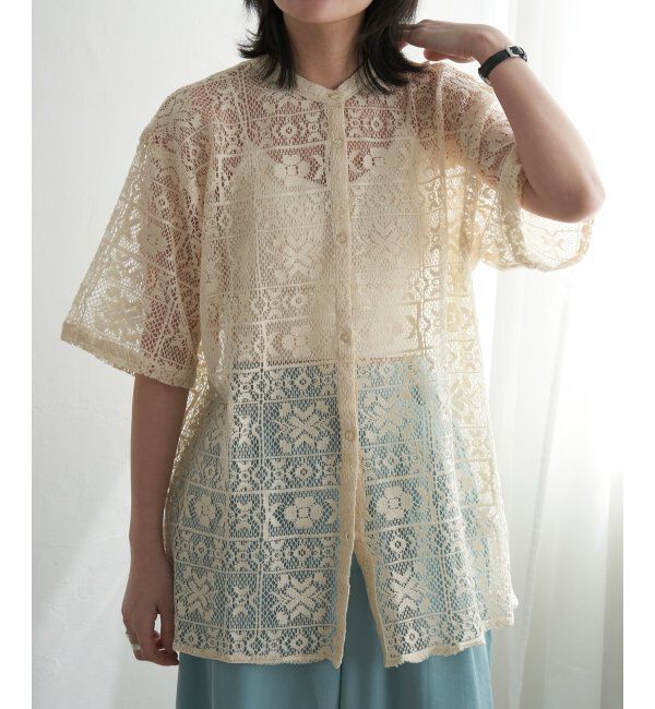 VENCE share style「レーススタンドシャツ」|シャツ・ブラウス|