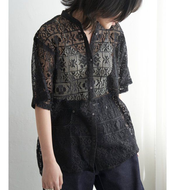 VENCE share style「レーススタンドシャツ」|シャツ・ブラウス|