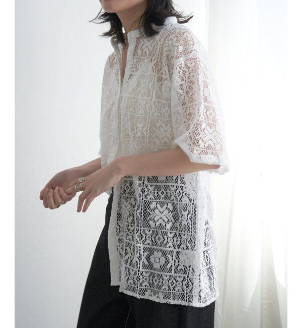 VENCE share style「レーススタンドシャツ」|シャツ・ブラウス|