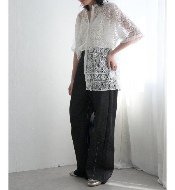VENCE share style「レーススタンドシャツ」|シャツ・ブラウス|